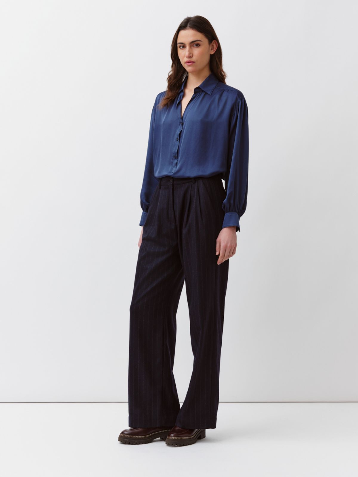 Calbiza Silky Shirt - Blue