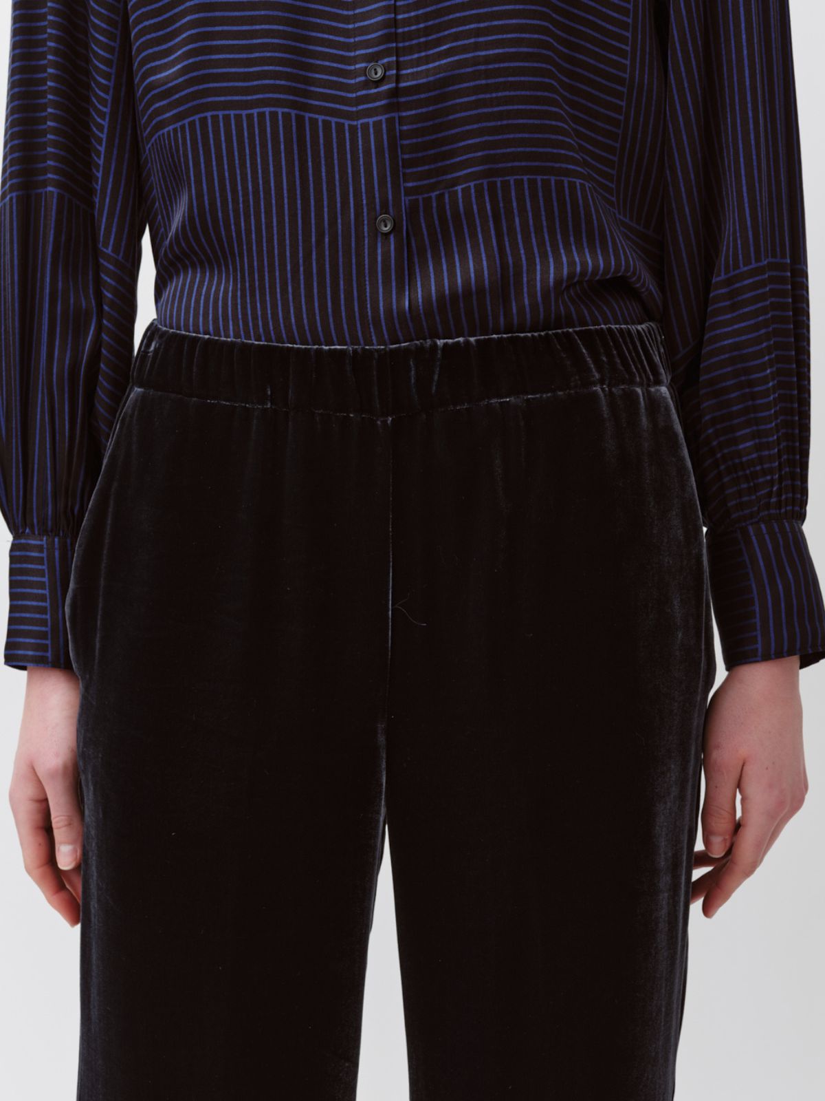 Portorico Velvet Trousers - Navy
