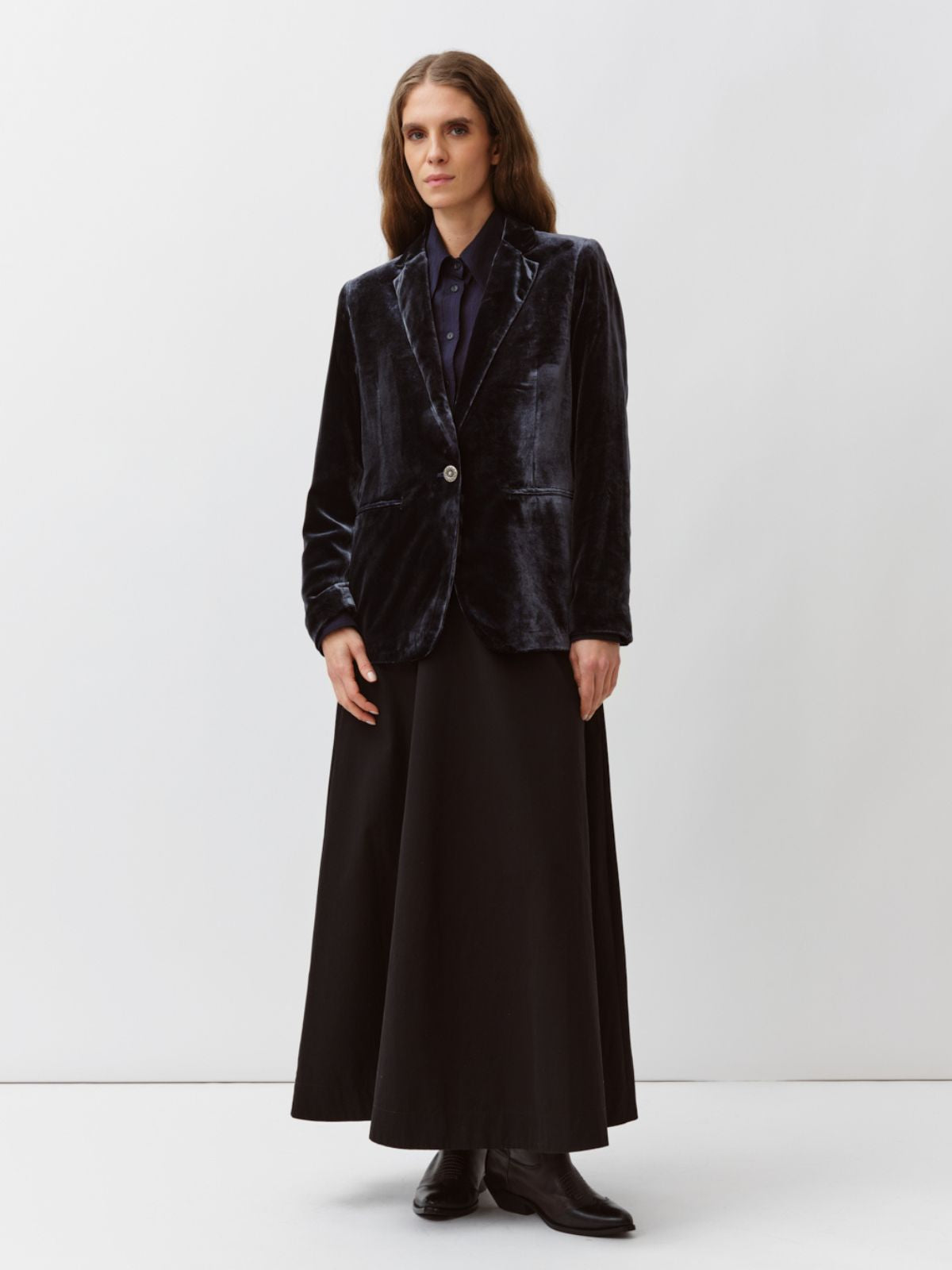 Vikelo Velvet Jacket - Navy