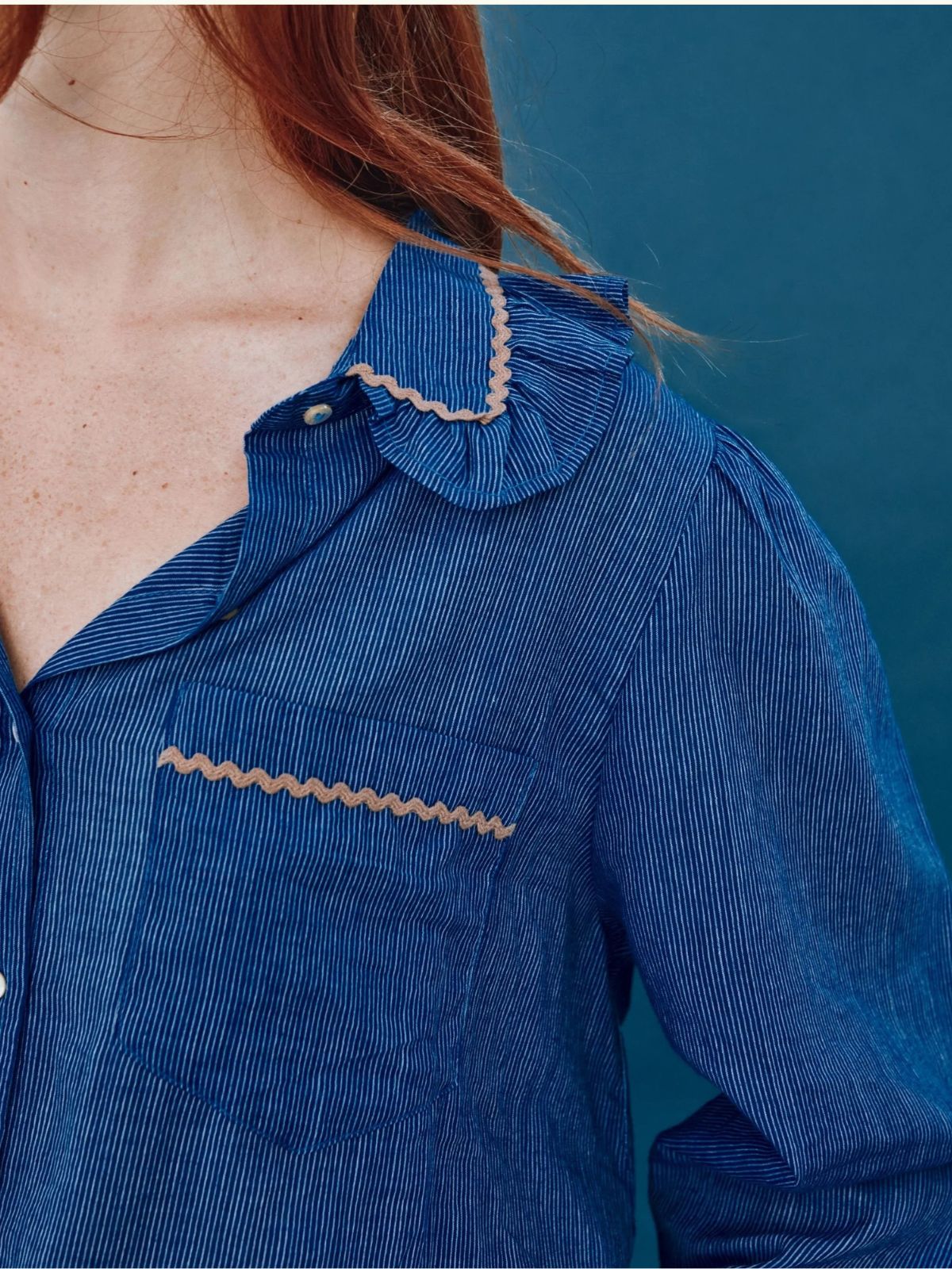 Cassandre Collar Shirt - Blue