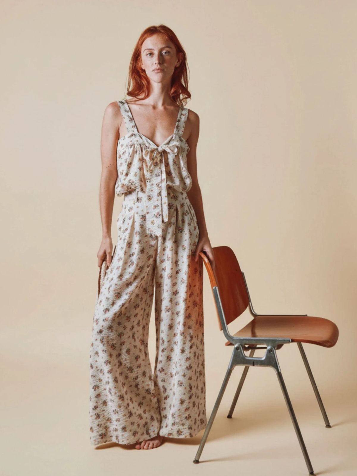Daniel Floral Trousers - Ecru