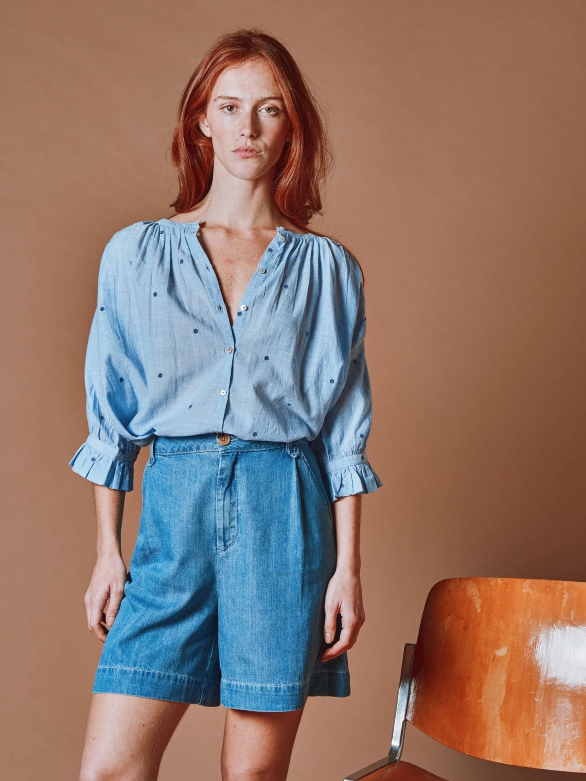 Derek Bermuda Shorts - Bleached Denim