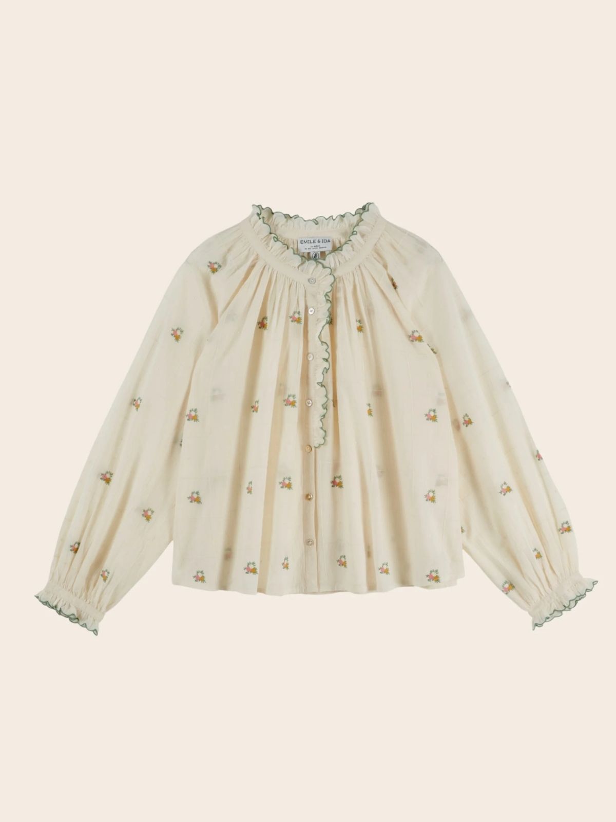 Elyana floral Blouse - Ecru
