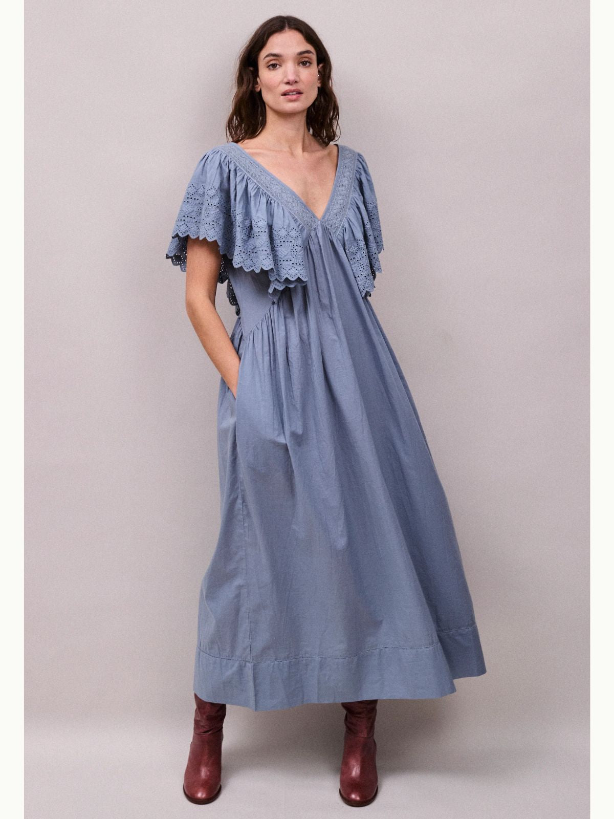 Camelia Dress - Cornflower Blue