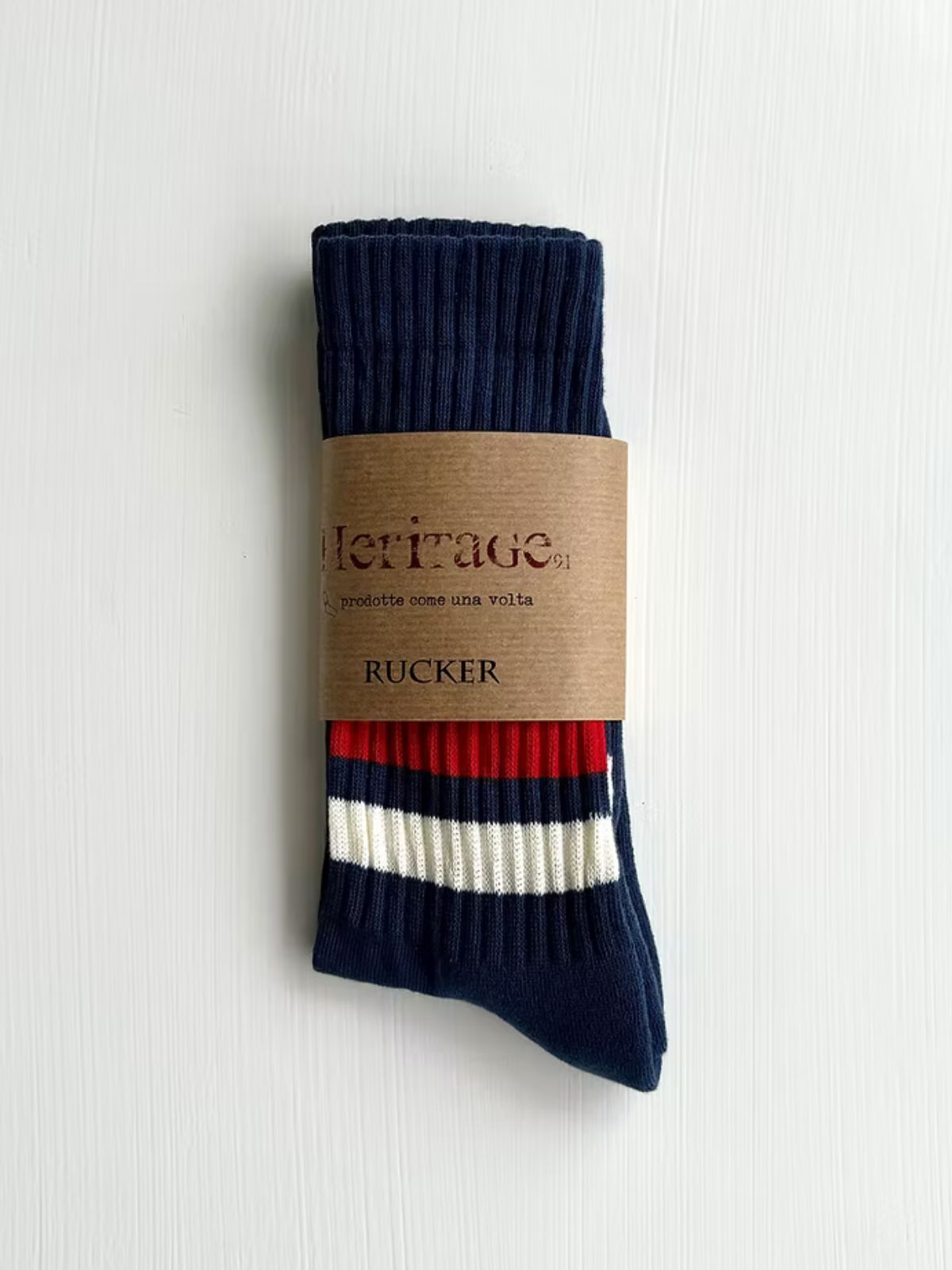Rucker Stripe Socks- Navy