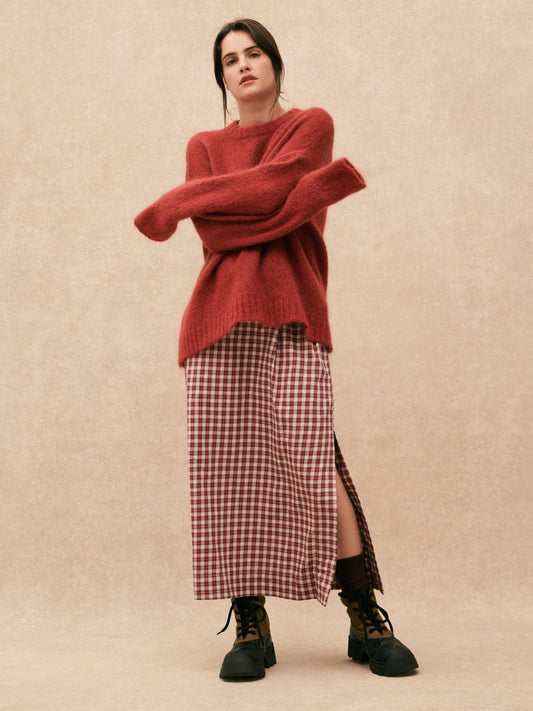 Melina Crew Neck Jumper - Rust