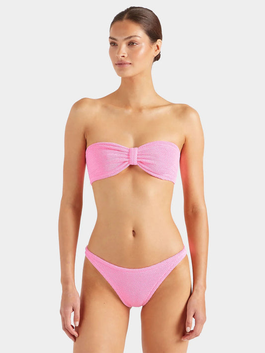 Jean Metallic Crinkle Bikini - Bubblegum