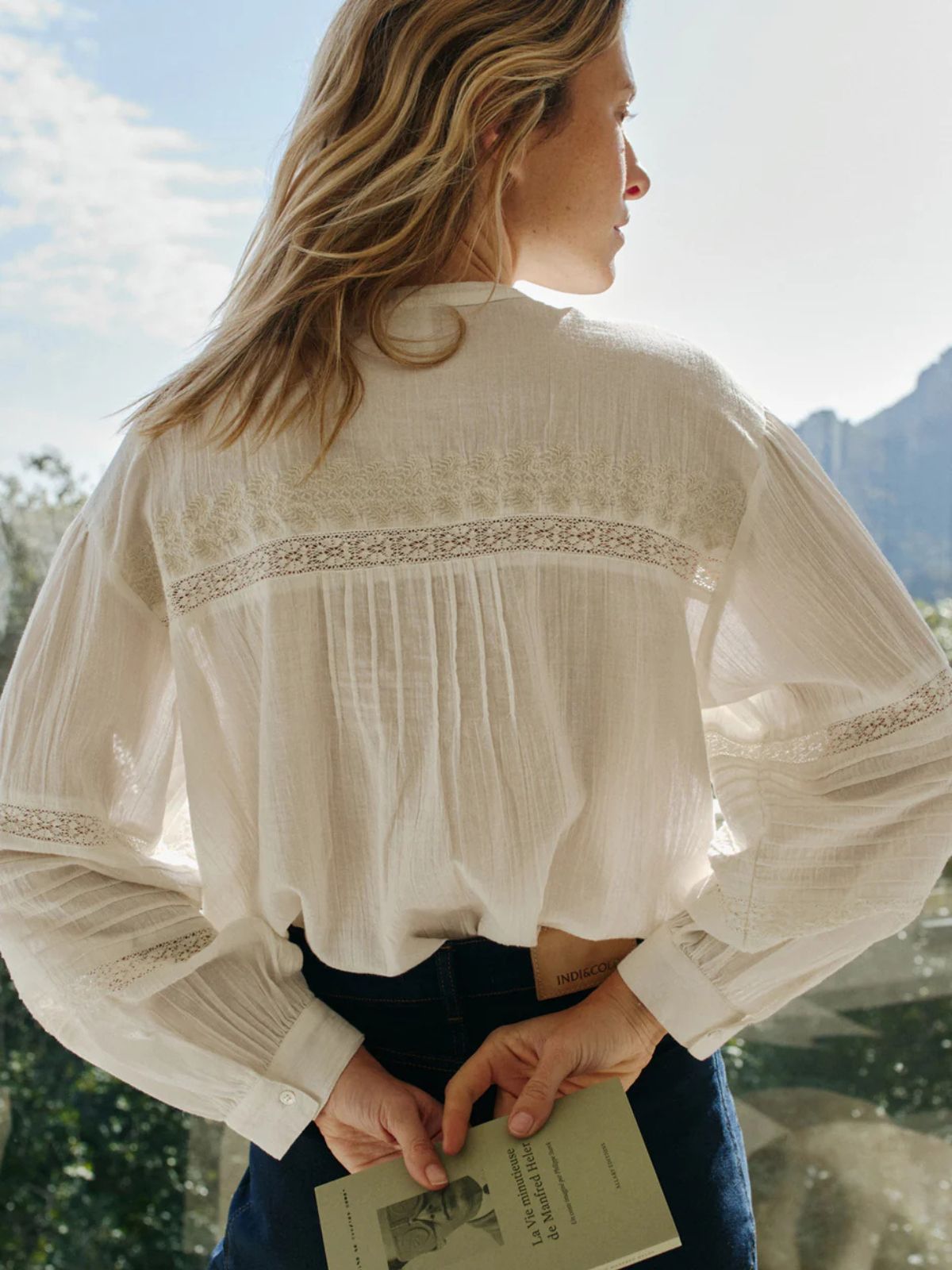 Ethnic Embroidered Blouse - White