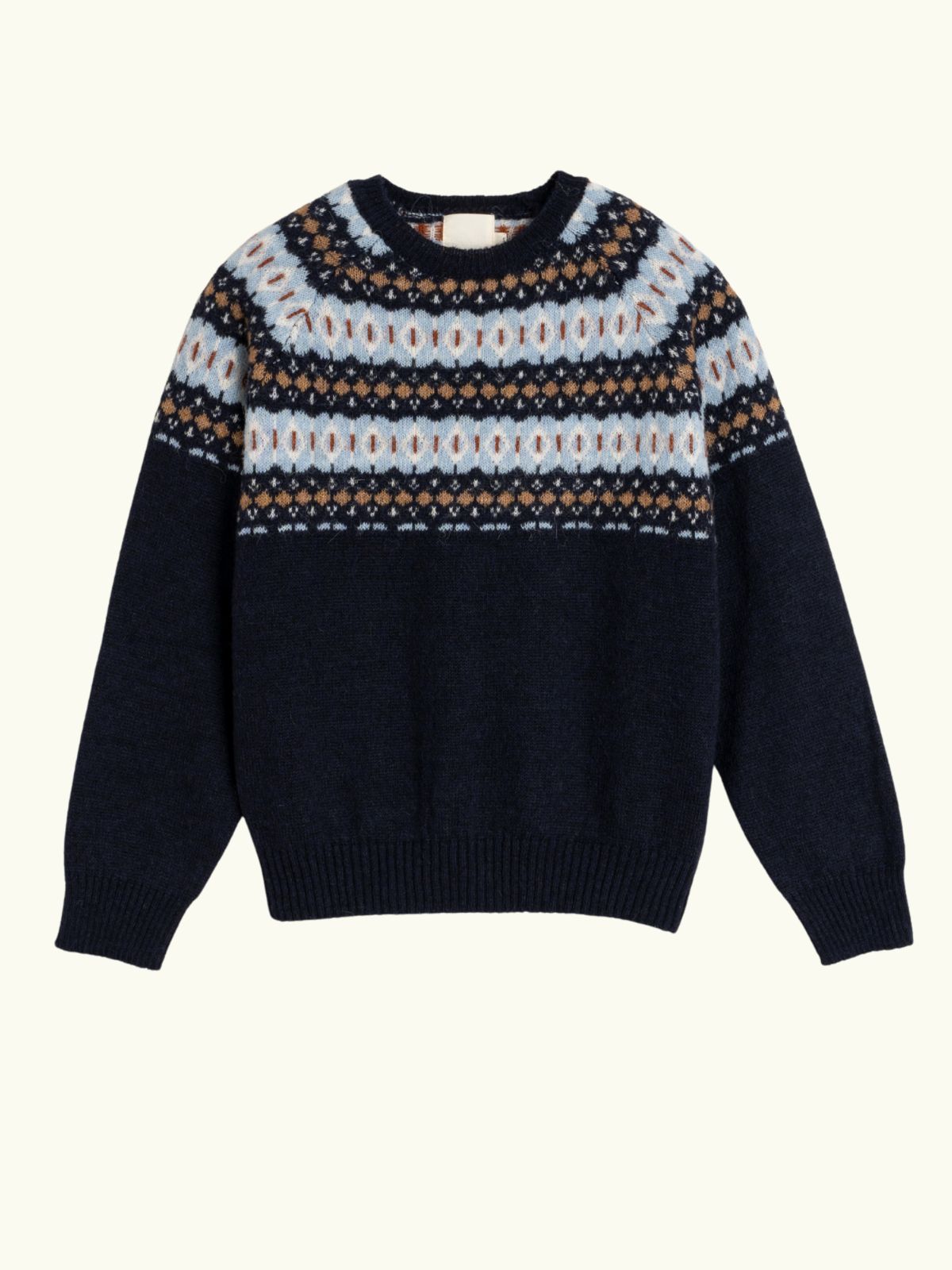 INDI & COLD Navy Fairisle Jumper