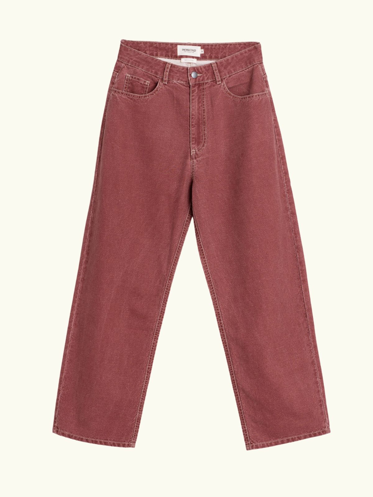 INDI & COLD Straight Leg Jeans in Cherry