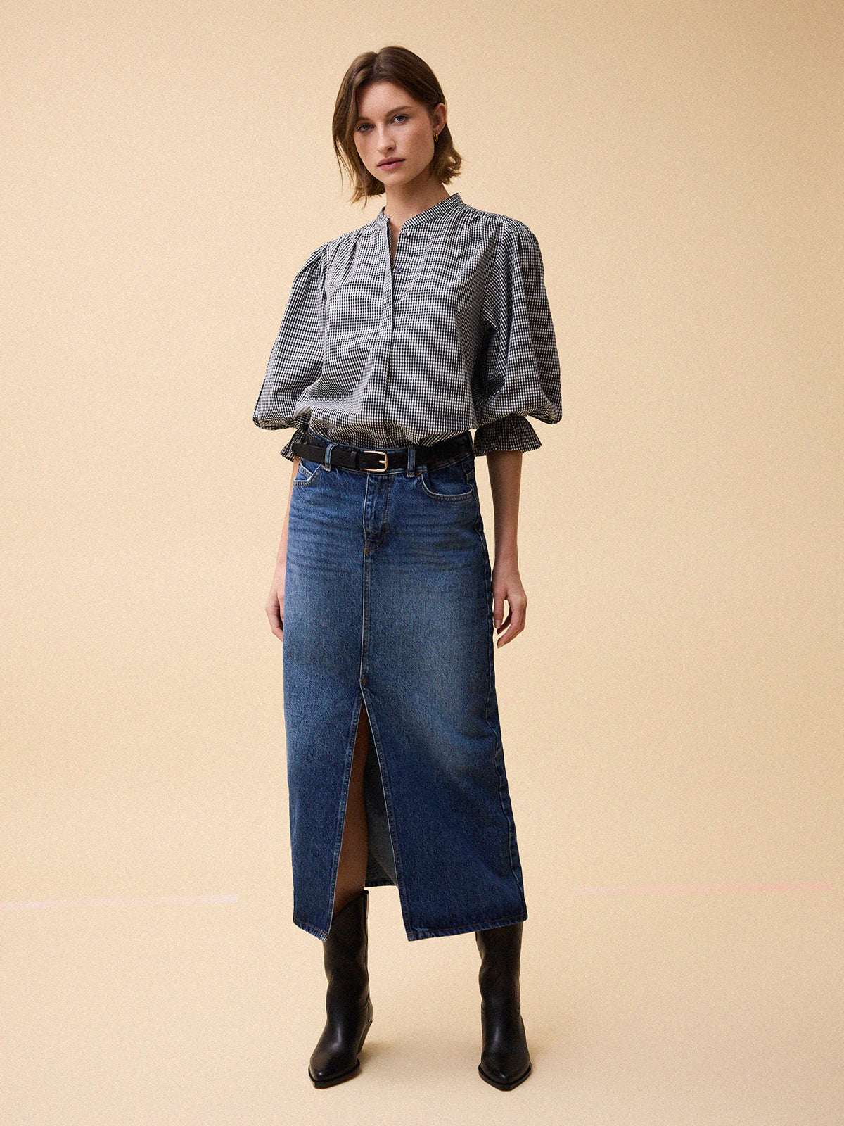 Jamie Gingham Blouse