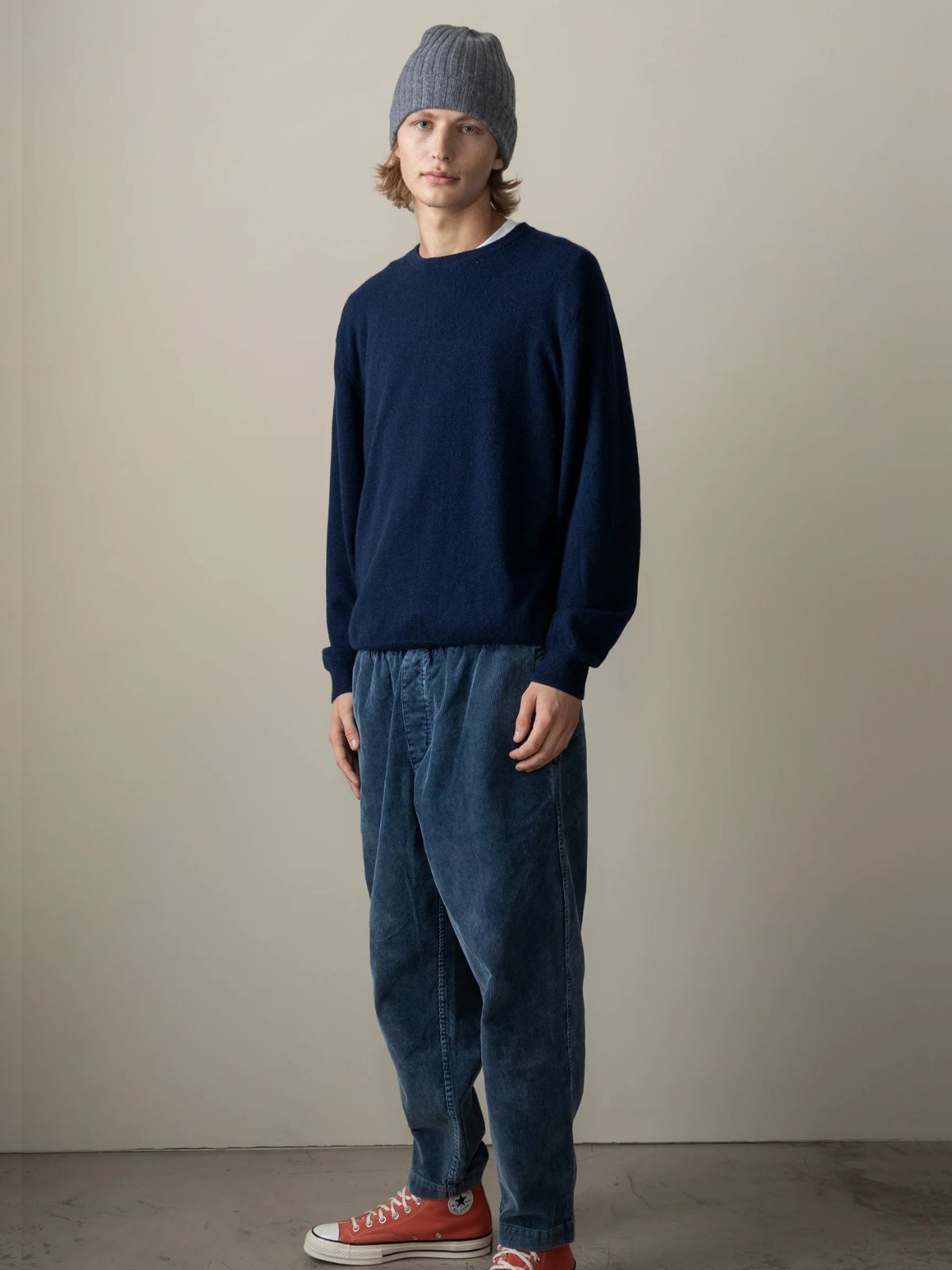 Men's Cashmere Crew Neck Jumper - Cosmos