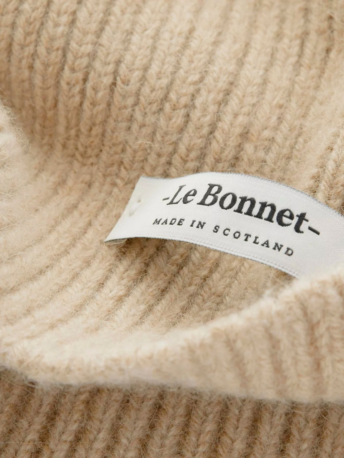 Wool Beanie - Sand