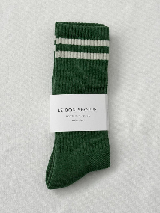 Extended Boyfriend Socks - Moss