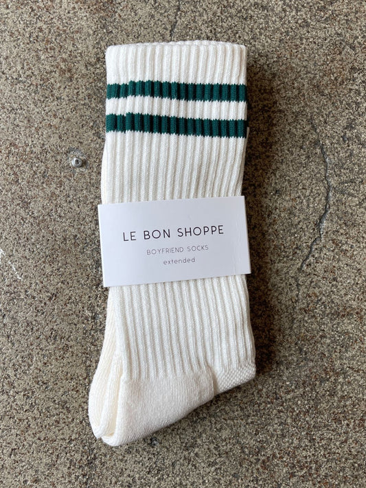 Extended Boyfriend Socks - Parchment