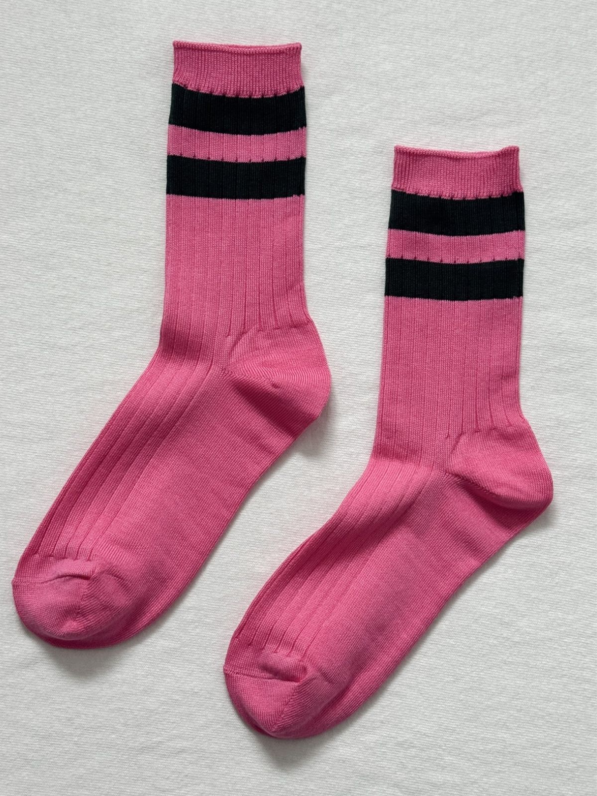 Her Varsity Socks - Bright Pink