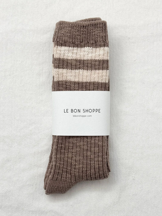 Cottage Varsity Socks -  Flax