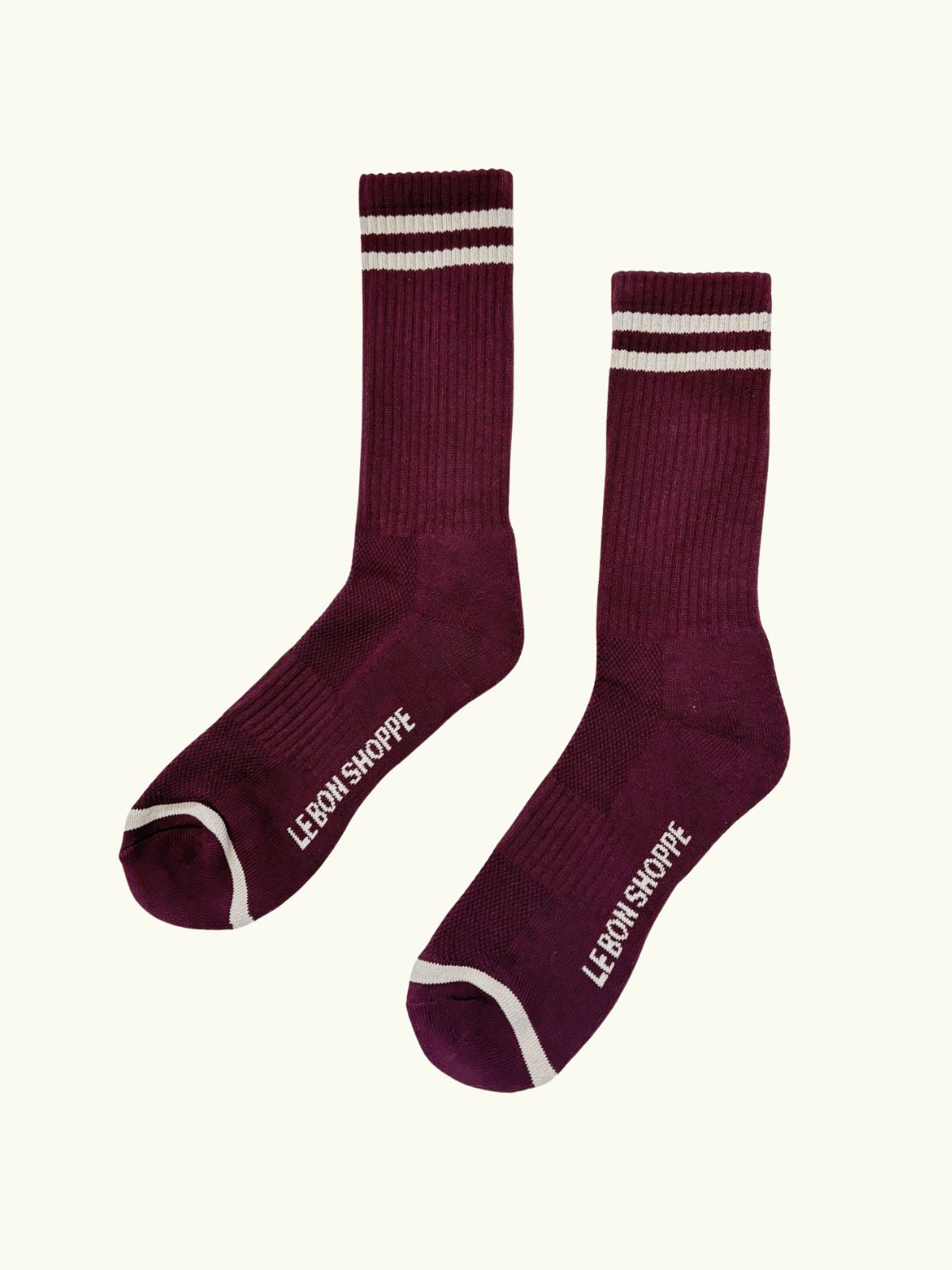 Extended Boyfriend Socks - Maroon
