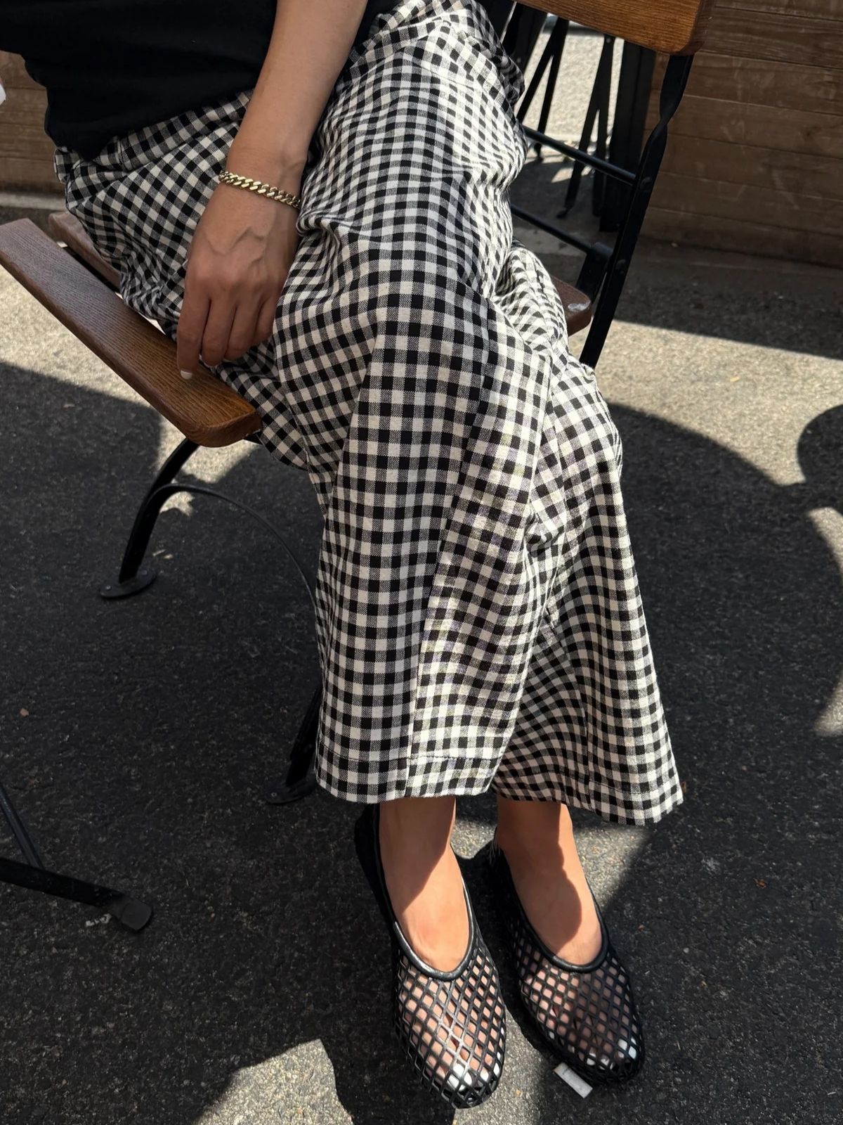 Arc Gingham Pants - Black & White