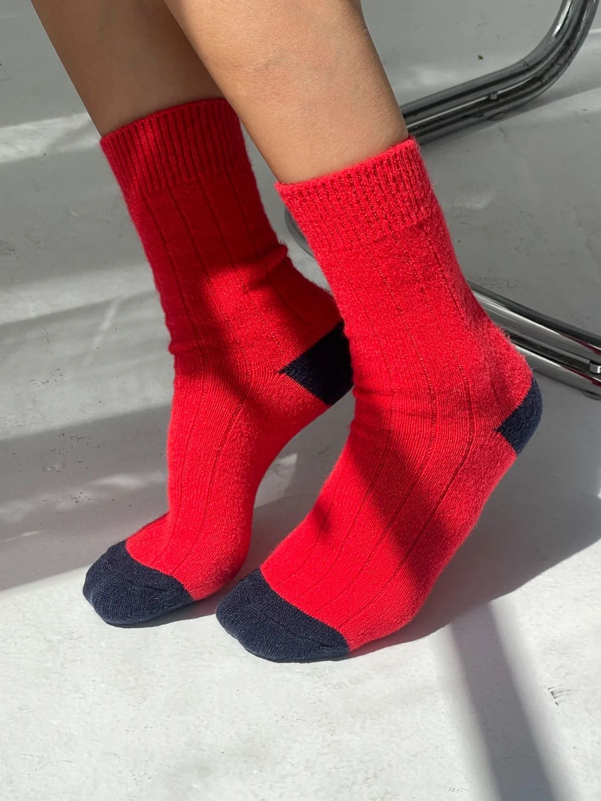 Classic Cashmere Socks - Poppy Red