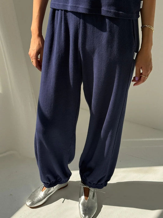 Pointelle Balloon Pants - Navy