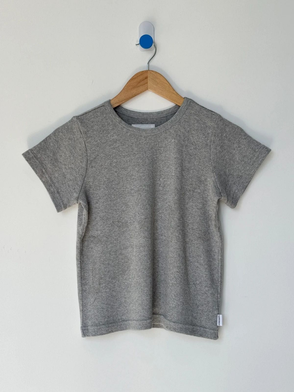 Pointelle Babe T-Shirt - Grey