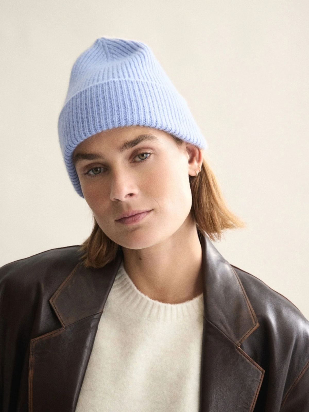 Wool Beanie - Sky Blue