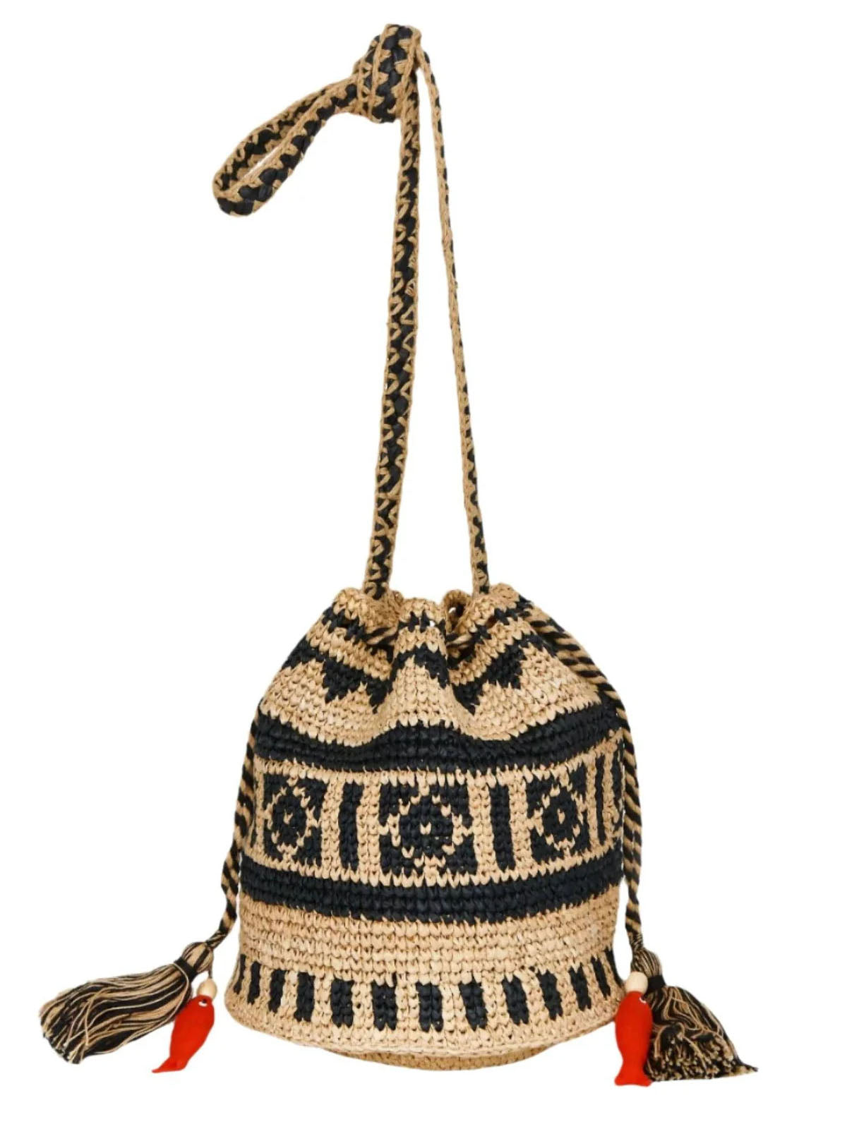 Pari Raffia Crossbody Pouch