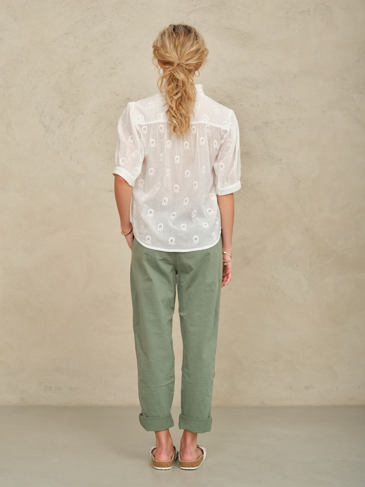 Frani Embroidered Top - White