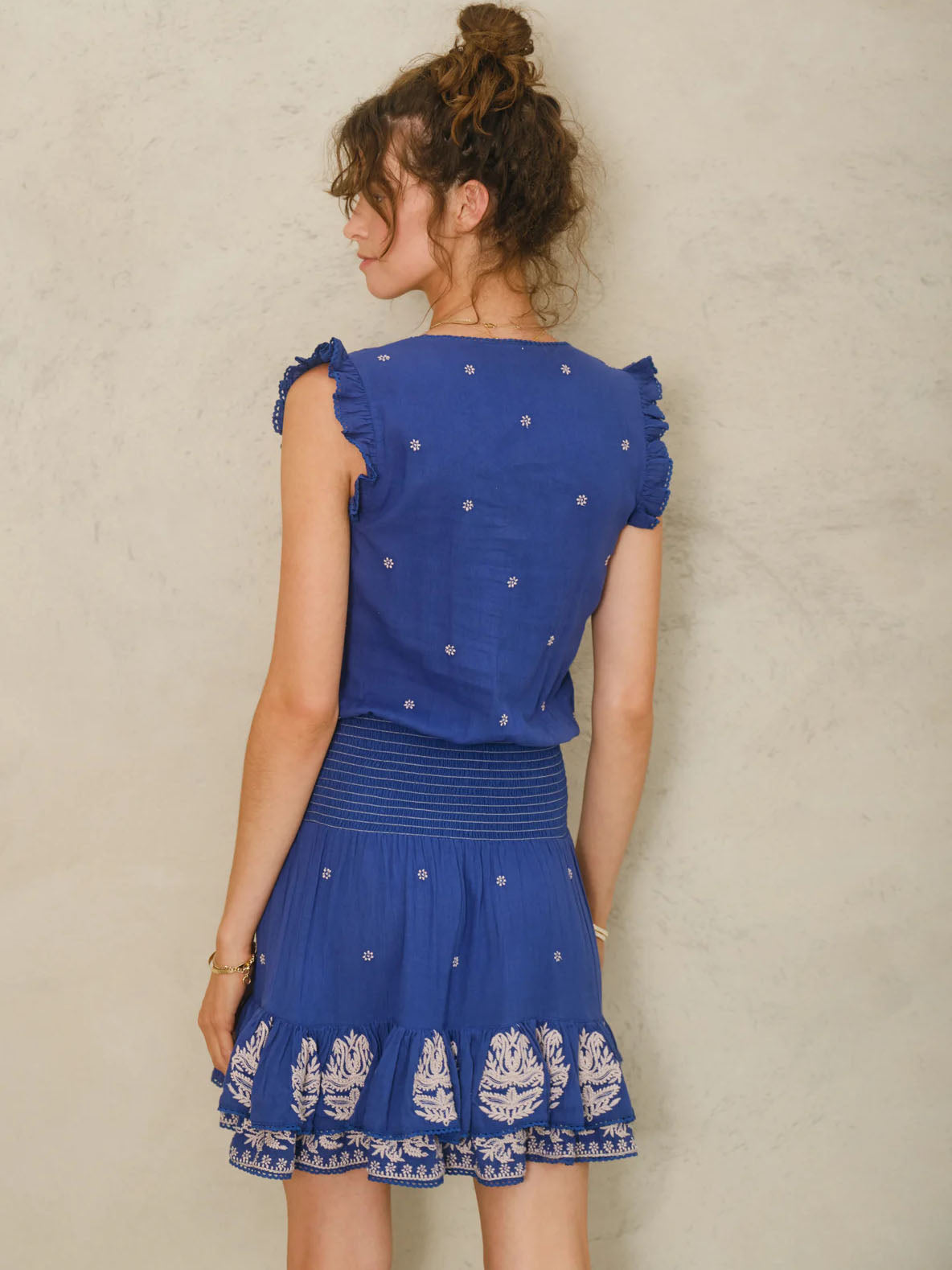 Mina Embroidered Short Dress