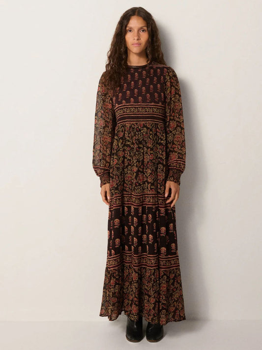 Andrea Print Dress - Black