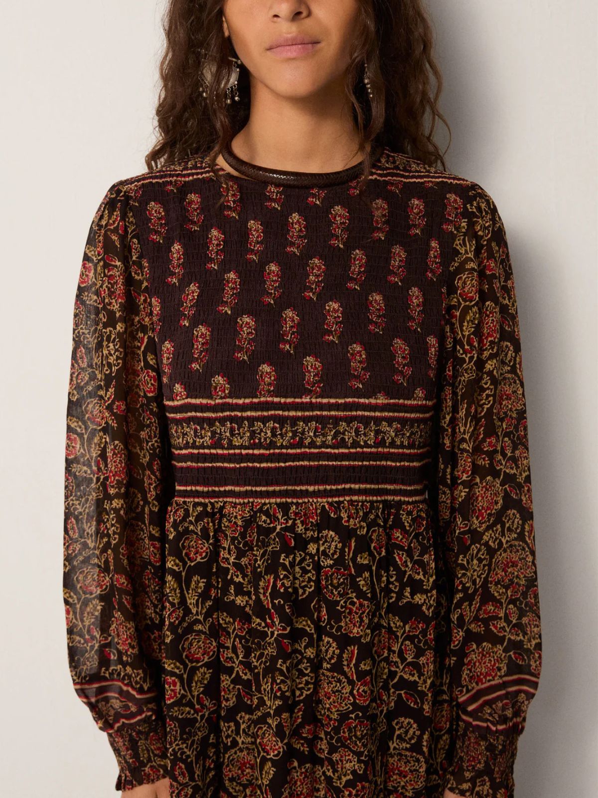 Andrea Print Dress - Black