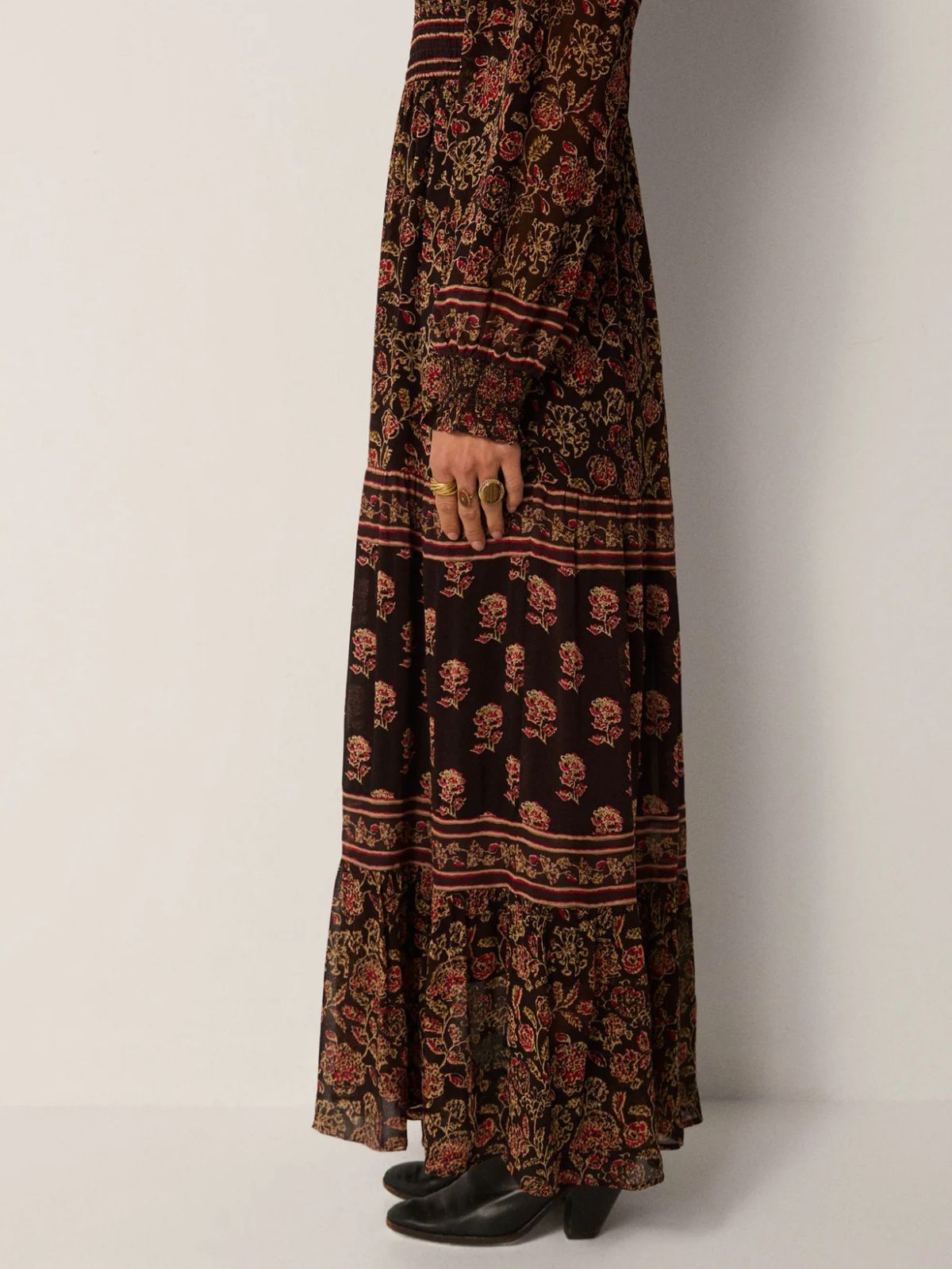 Andrea Print Dress - Black