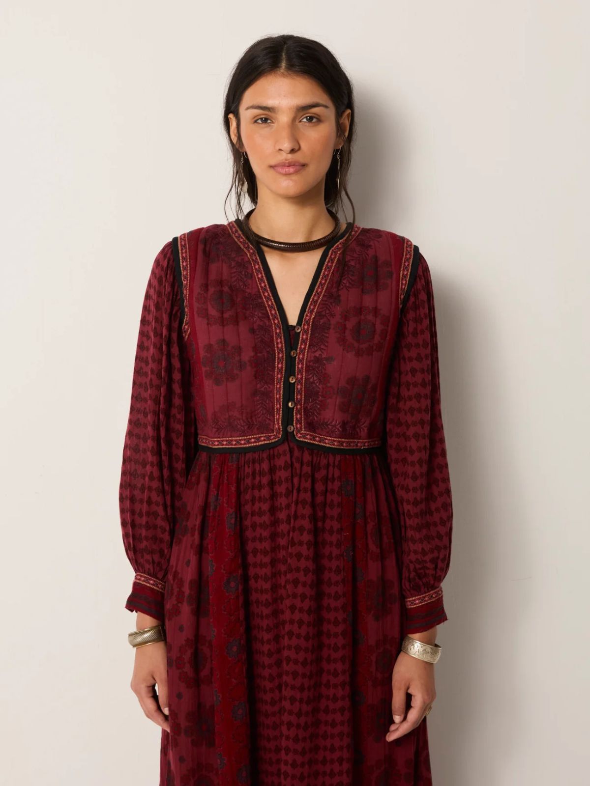 Ginevra Dress - Burgundy