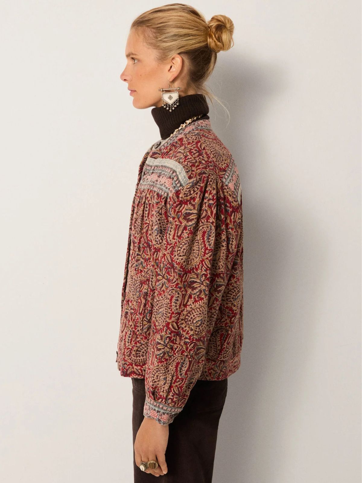 Olivia Print Jacket - Red