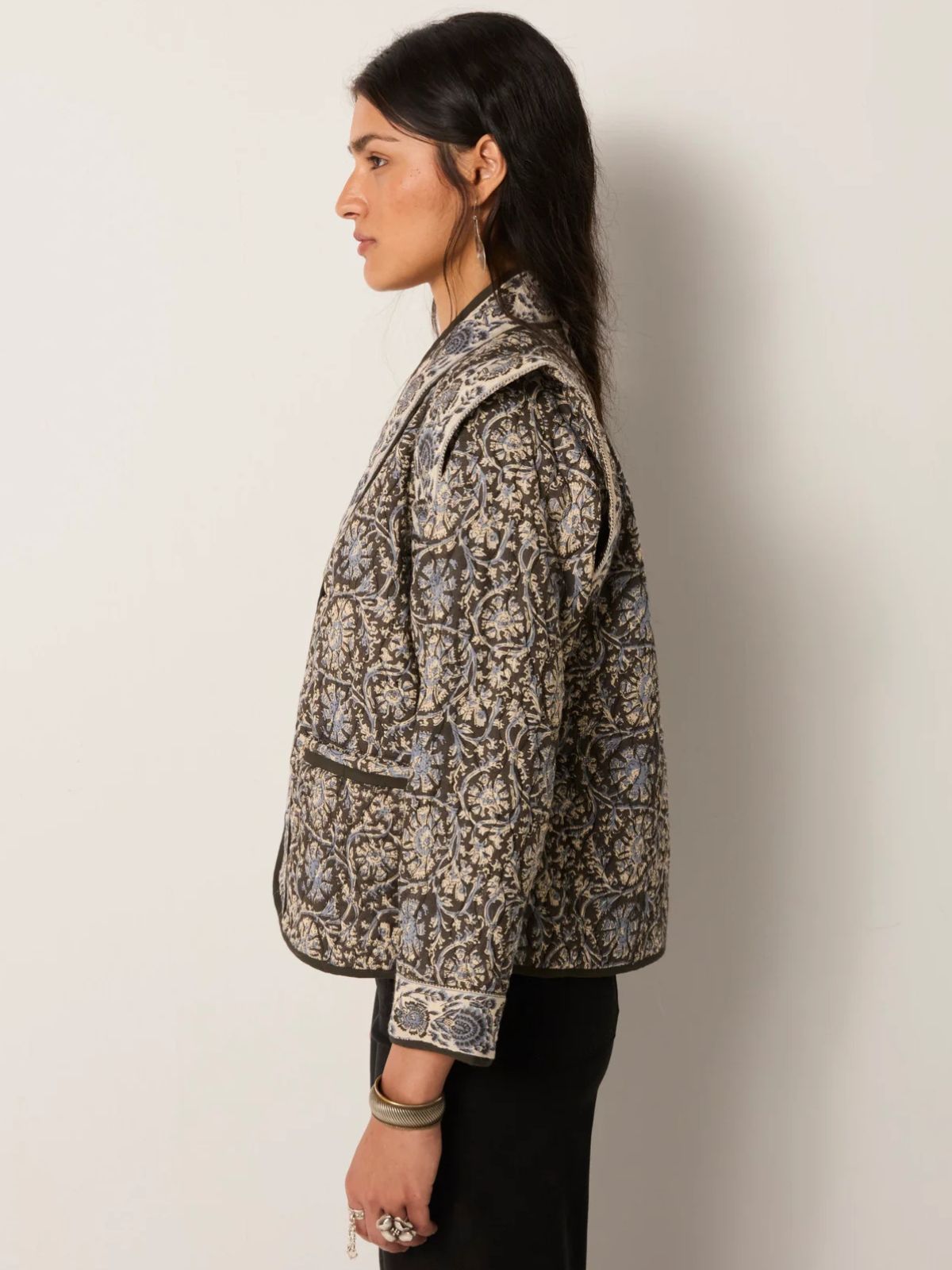 Sugata Print Jacket - Blue