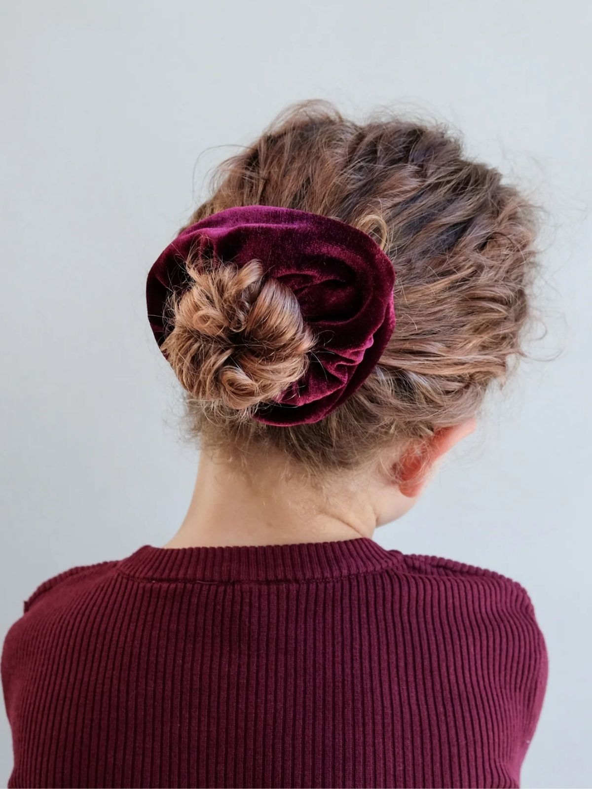 Giant tartan Scrunchies - Red