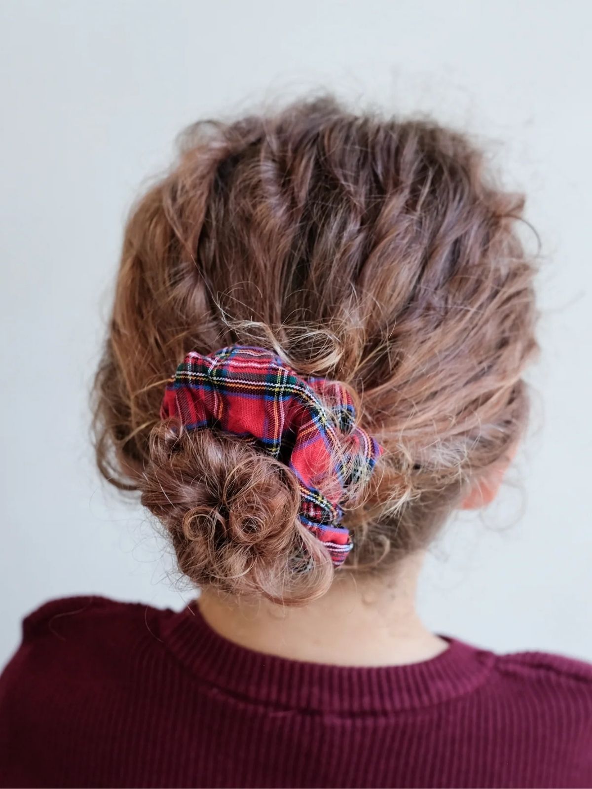 Giant tartan Scrunchies - Red