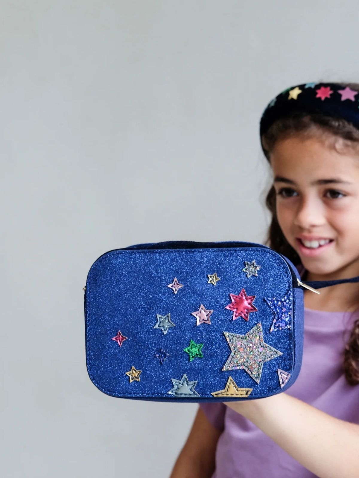 Night sky Velvet Bag - Navy