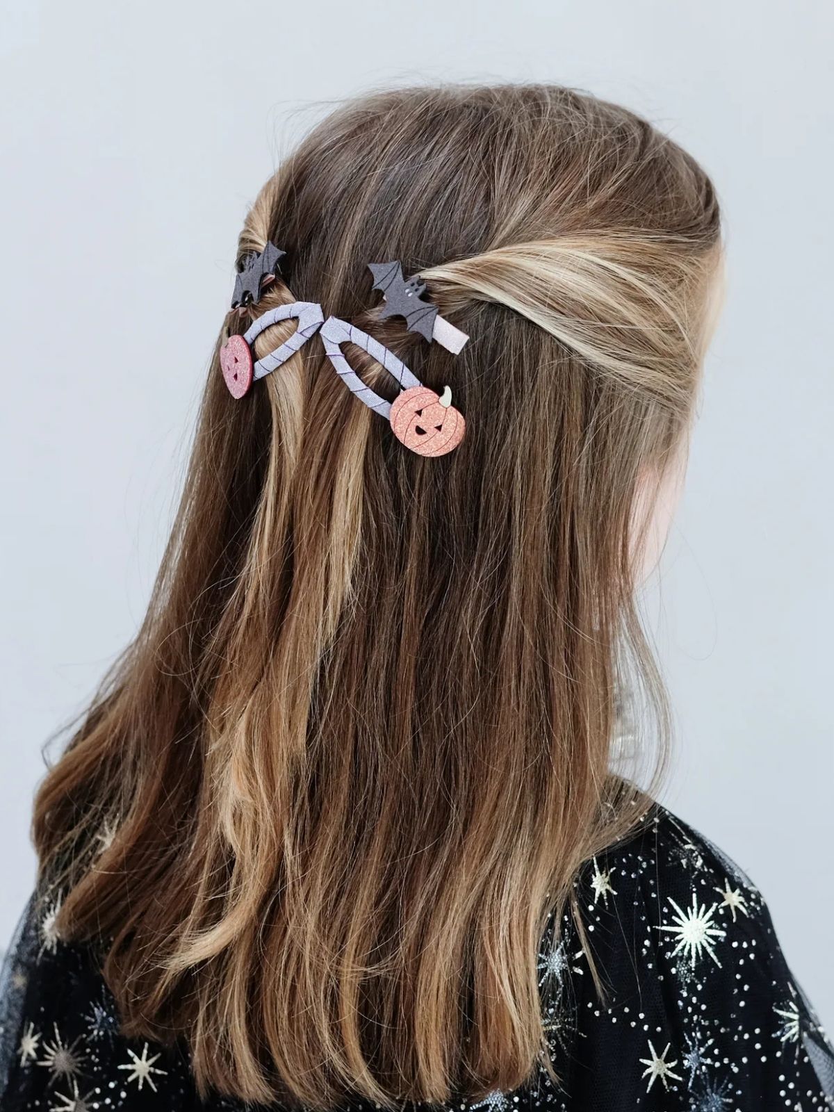 Pumpkin & Bat Clip Set - Multi