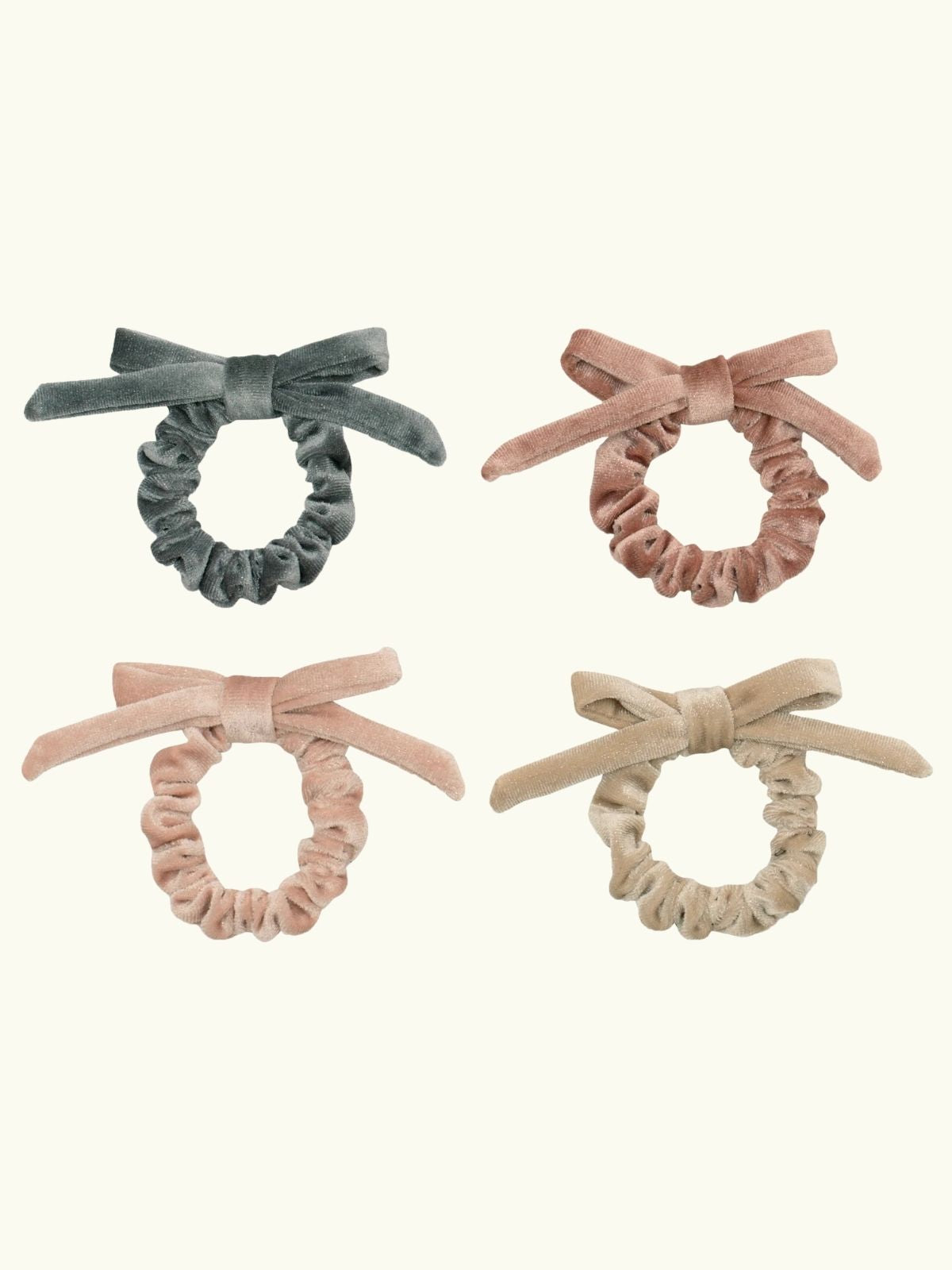 Sparkle Velvet Bow Ponies - Pink Multi