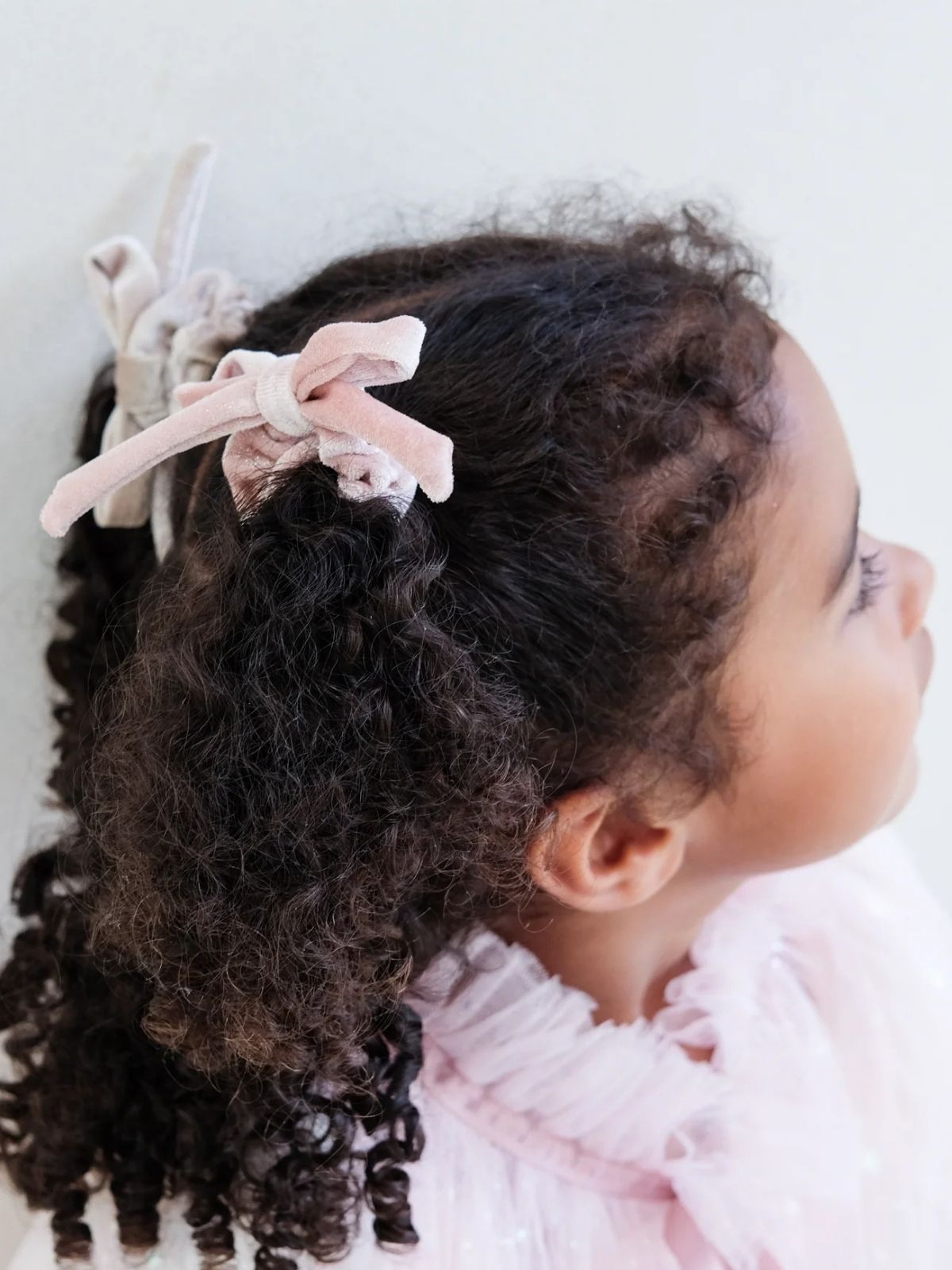 Sparkle Velvet Bow Ponies - Pink Multi