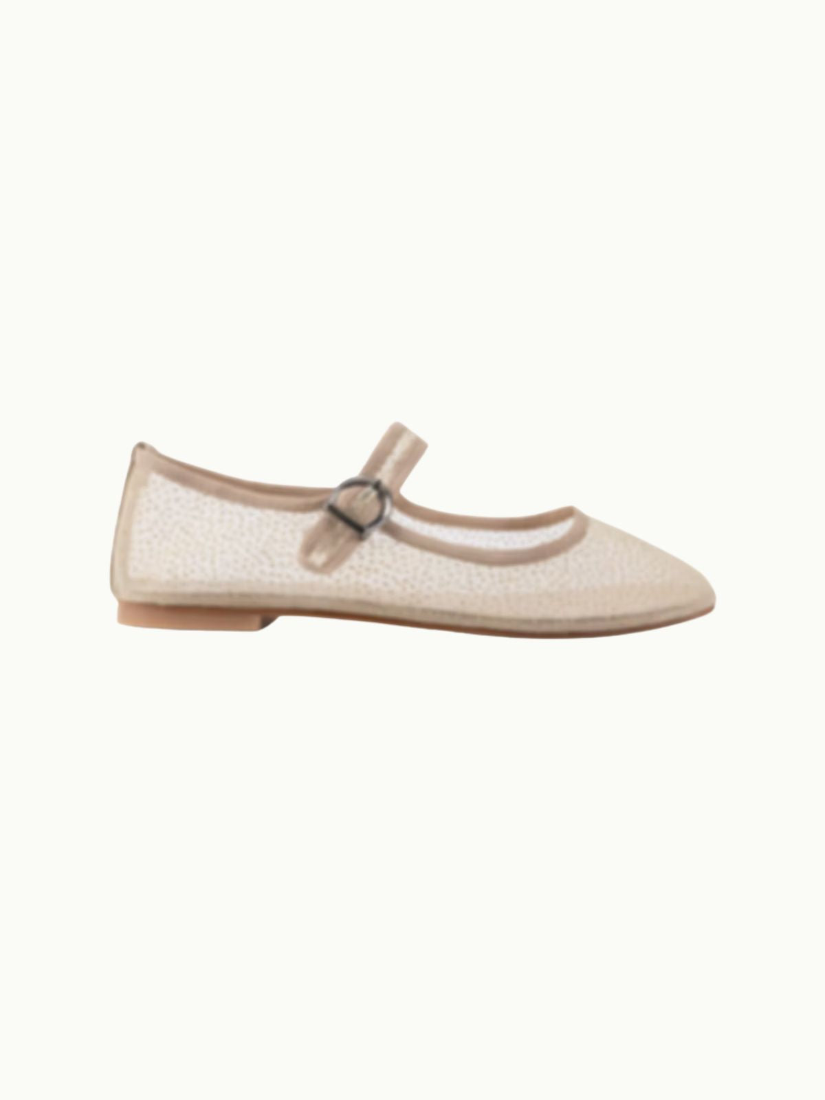 Sparkly Mesh Mary Jane - Vanilla