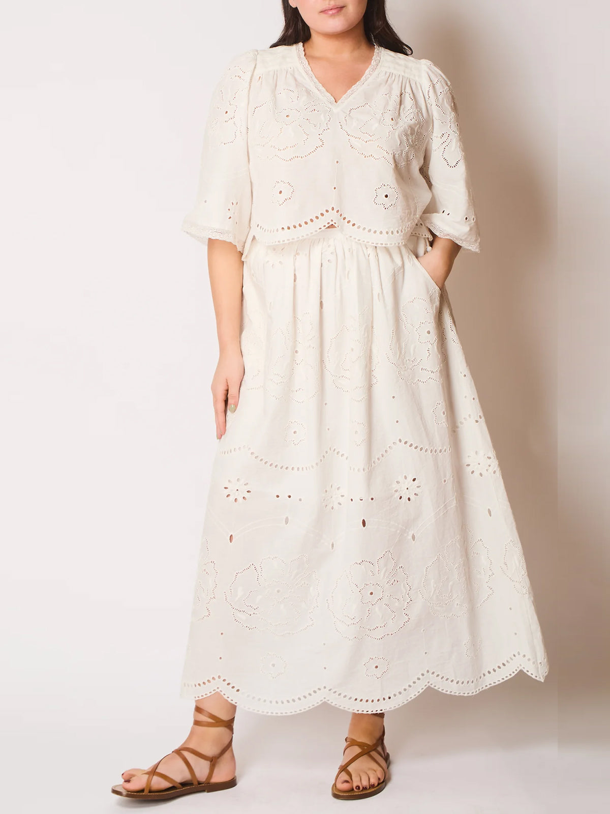Mabel Cutwork Embroidered Top