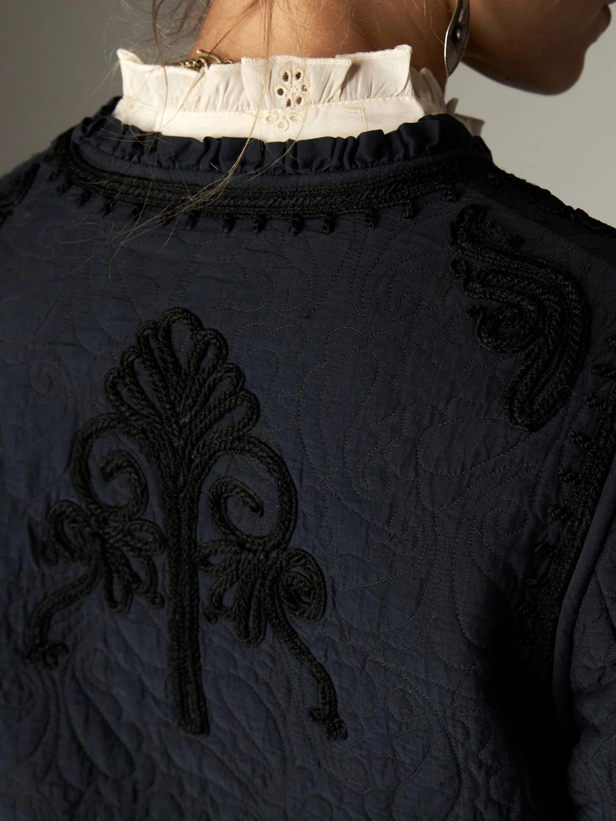 Paco Embroidered Jacket - Midnight