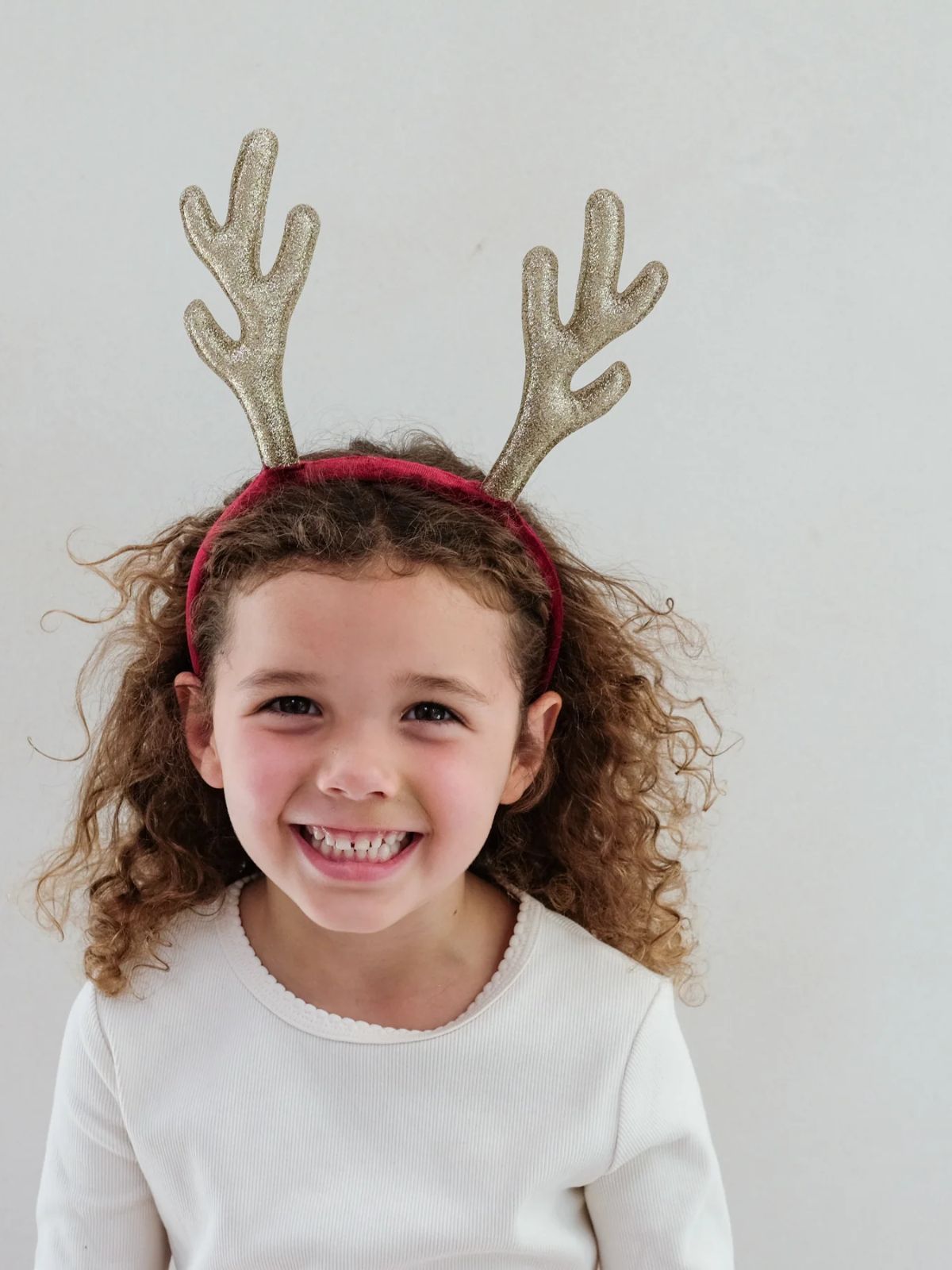 Rudolph Antlers - Red & Gold