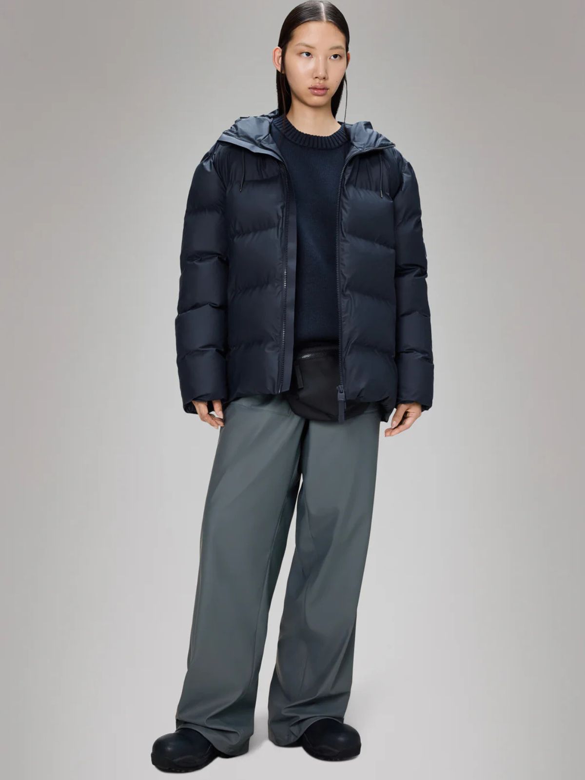 Alta Short Puffer Jacket - Navy