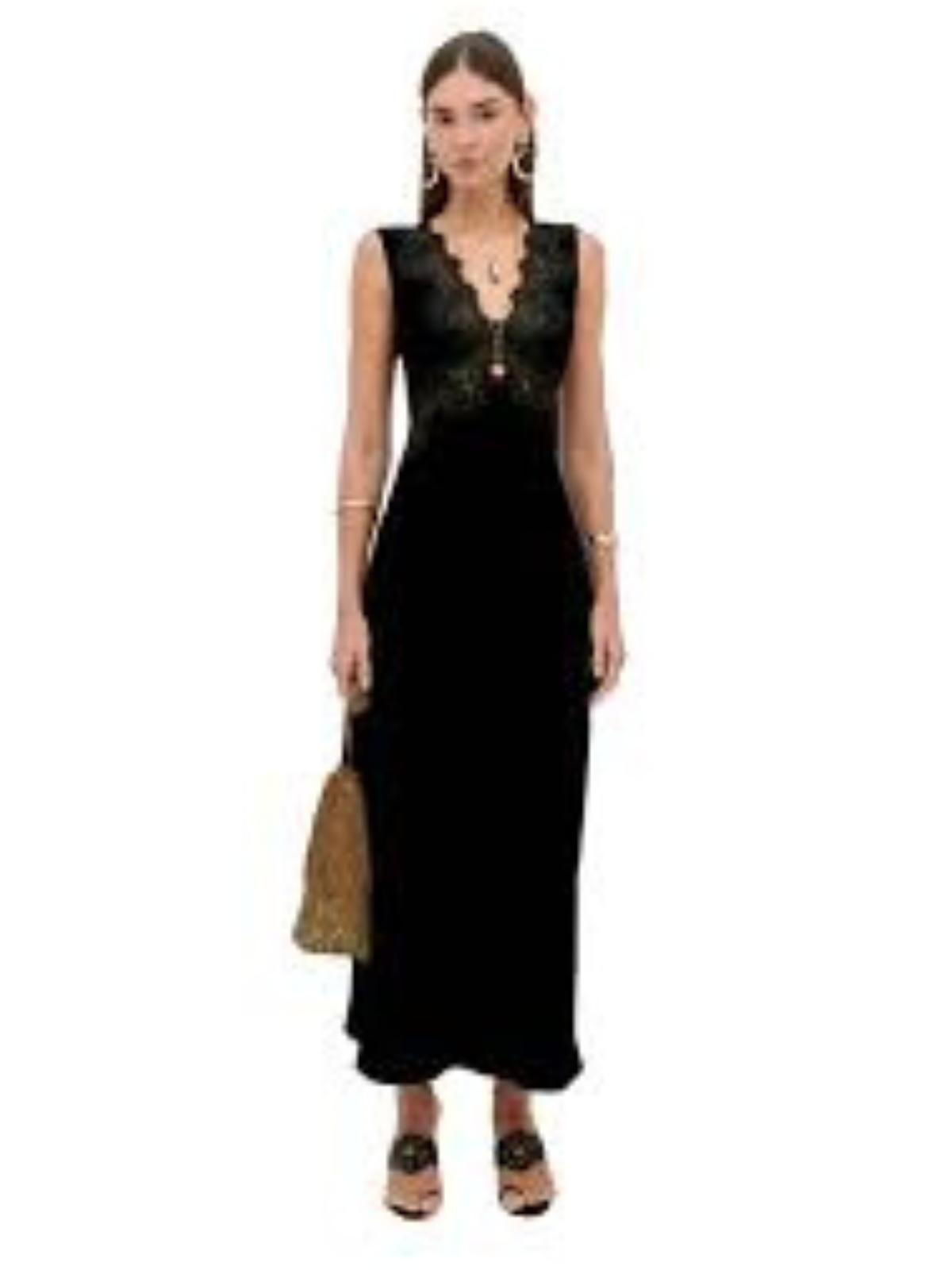 Lysandra Satin Dress - Black