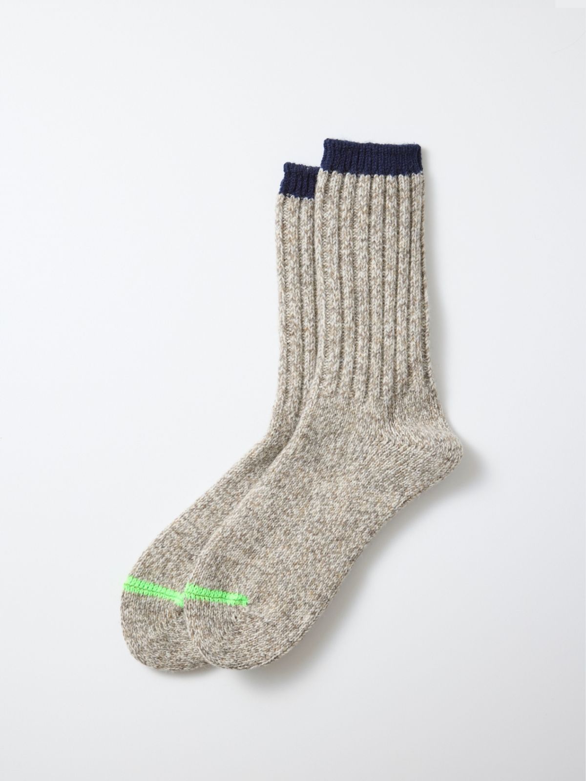 Ragg Socks - Navy/Neon Green