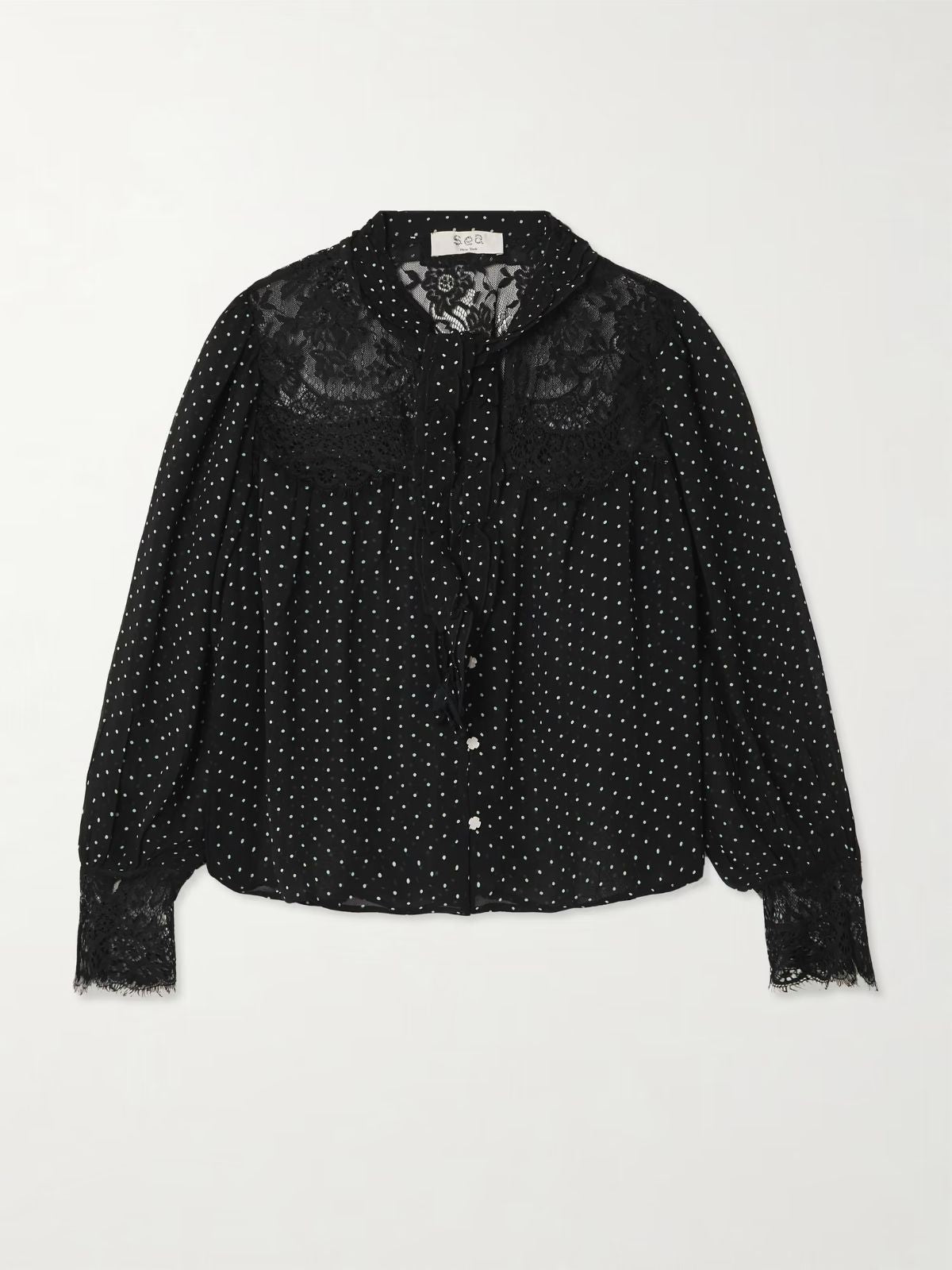 Melody Polka Dot Top - Black